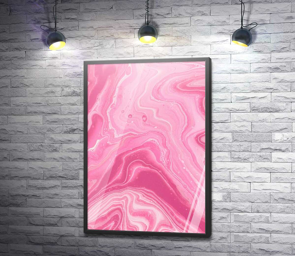 постер Рожево-мармурова абстракція