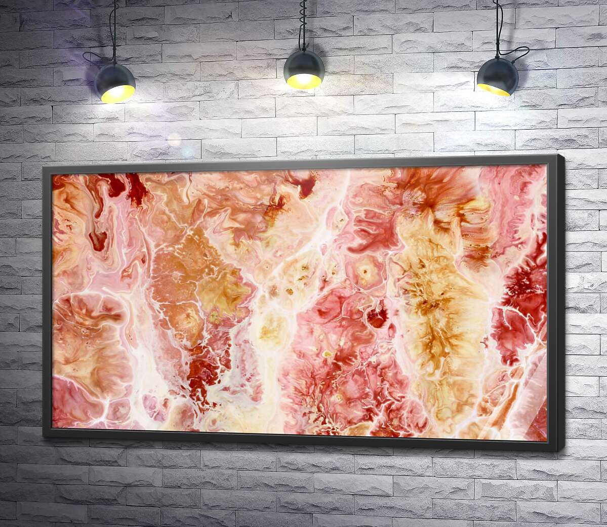 постер Абстракція в рожево-мармурових тонах