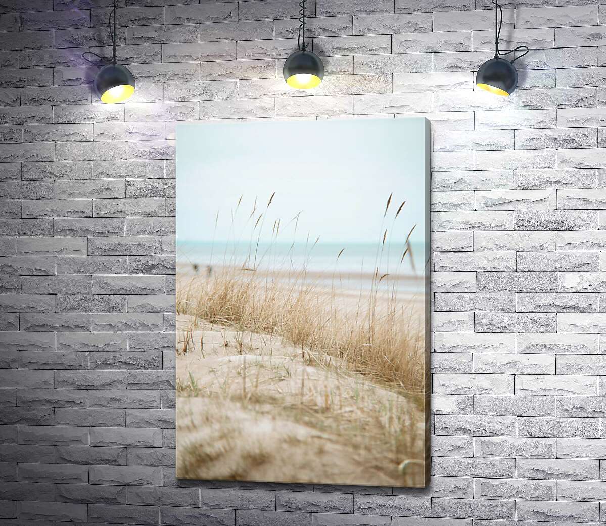 картина Колоски трави на узбережжі моря