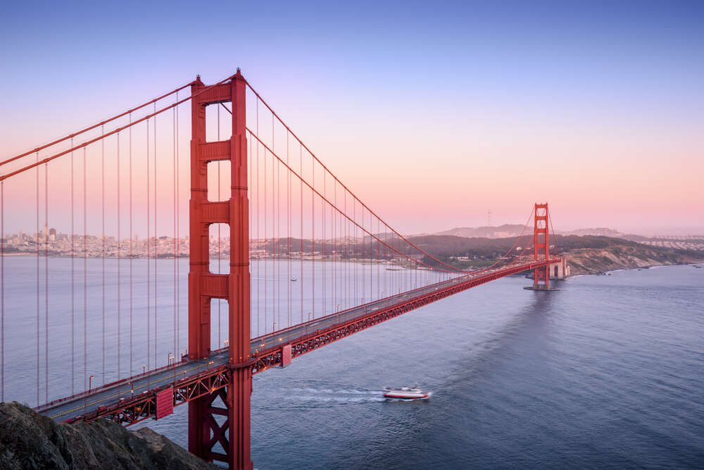 картина-постер Утренний мост Голден Гейт в Сан-Франциско