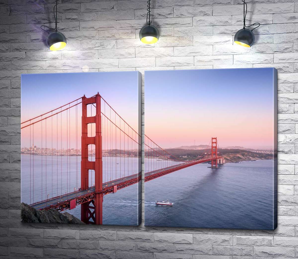 модульна картина Ранковий міст Голден Гейт у Сан-Франциско