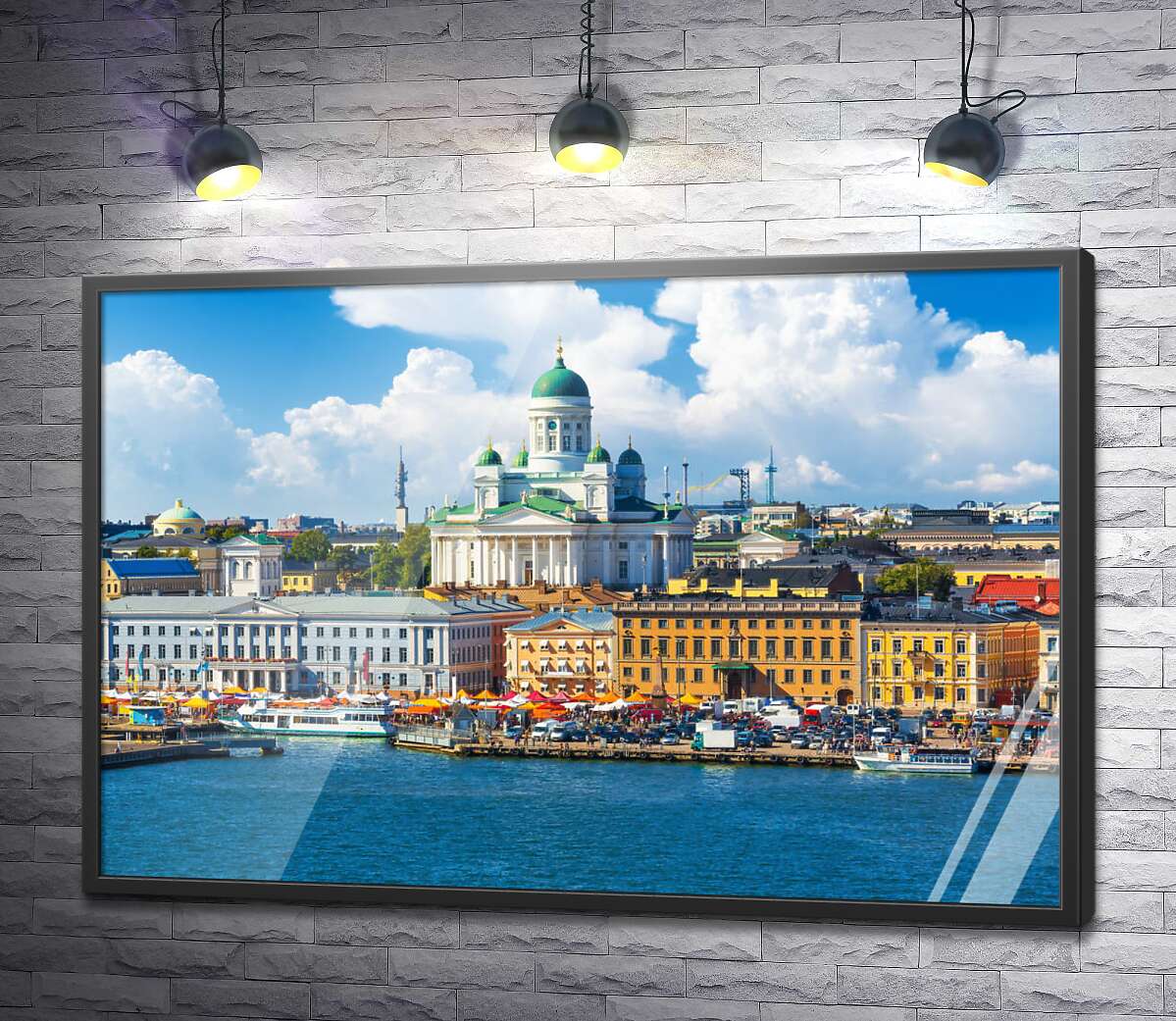 постер Панорама на архитектуру Хельсинки