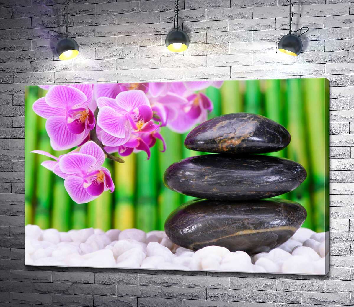 картина Спа каміння та орхідеї