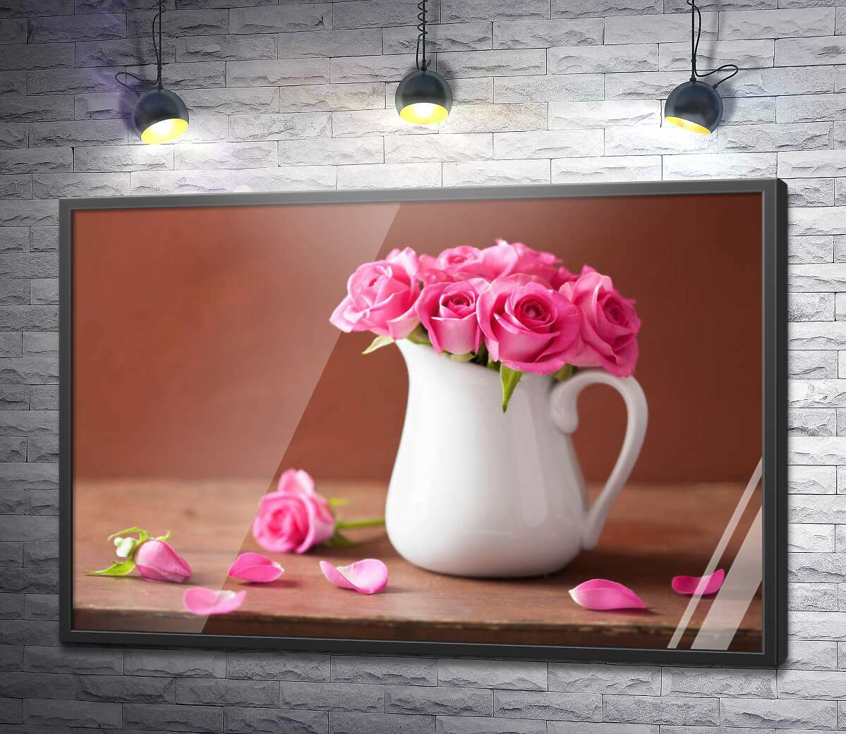 постер Нежные розы в декоративной вазе