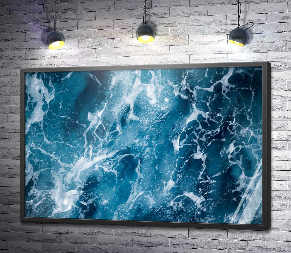 постер Темно-сині глибини бурхливого моря