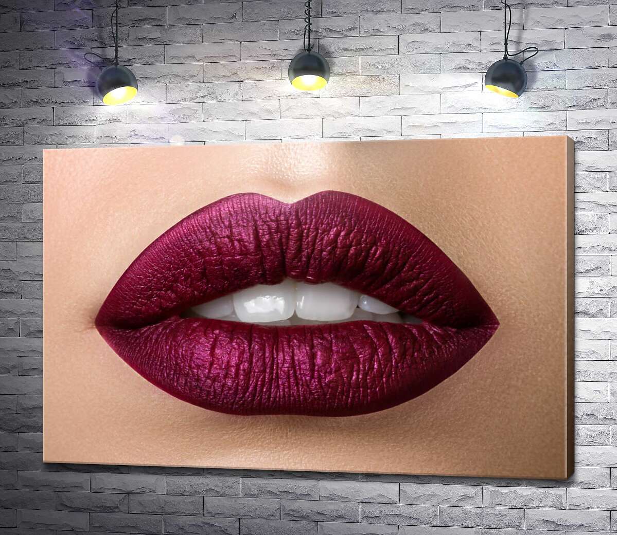 картина Соковито-пурпурні жіночі губи