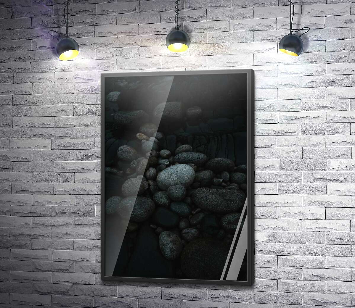 постер Морские камни в темноте