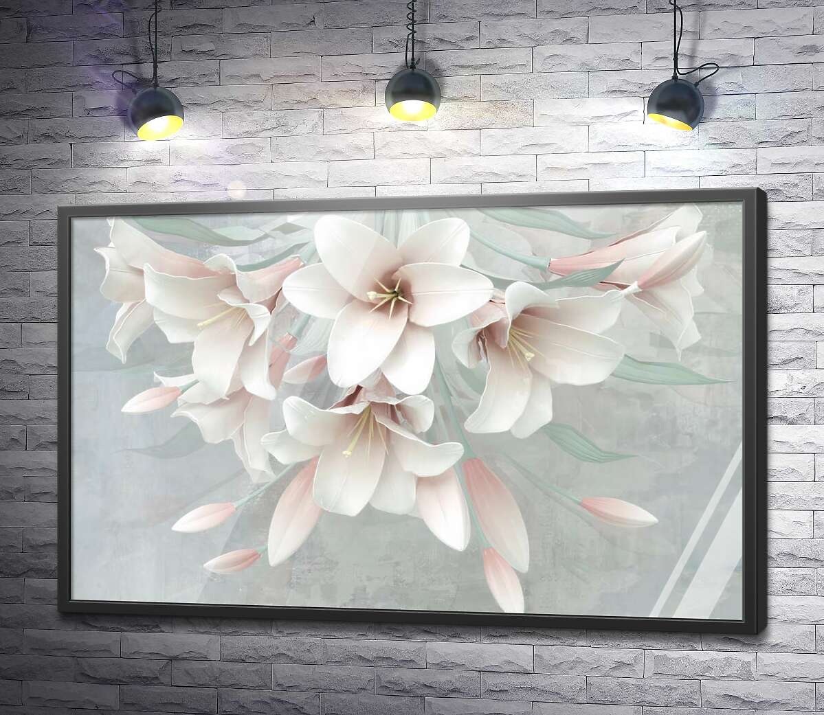постер Ніжний розсип квітів лілії