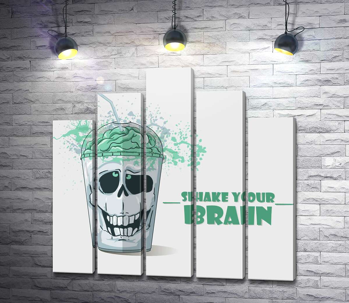 модульна картина Мотиваційний плакат: Shake your brain (Модуль №29)
