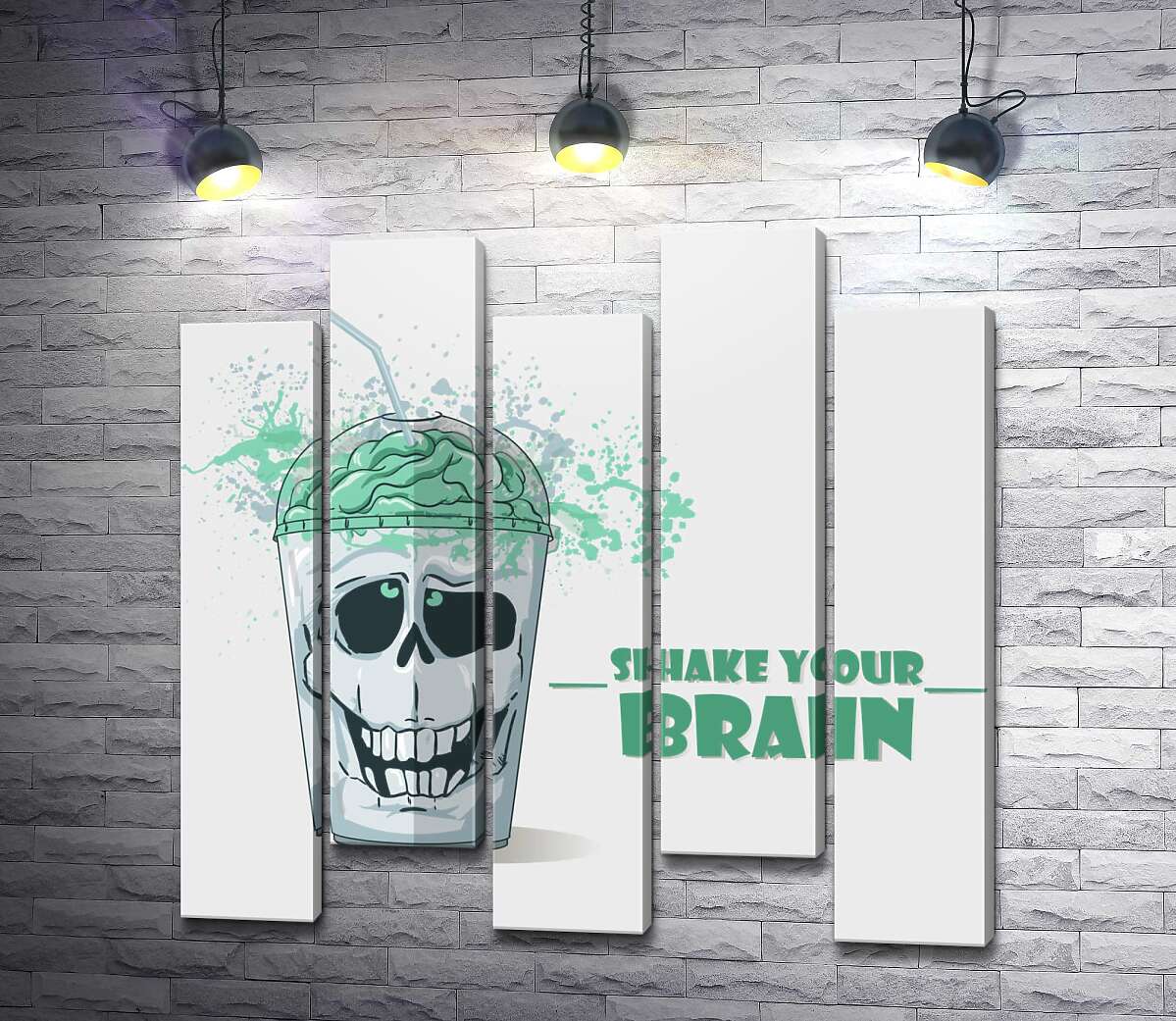 модульна картина Мотиваційний плакат: Shake your brain (Модуль №30)