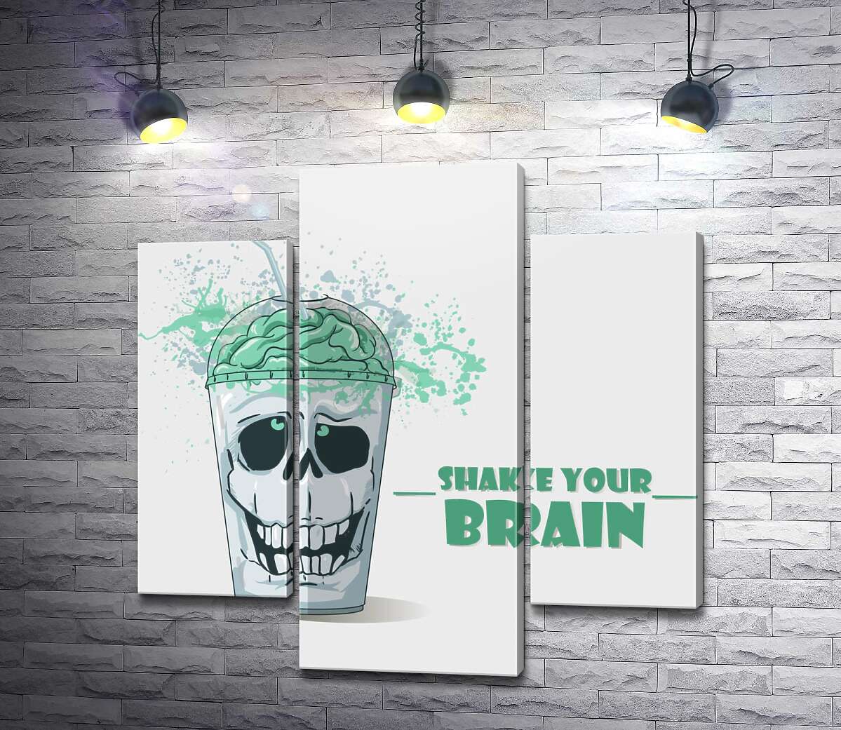 модульна картина Мотиваційний плакат: Shake your brain (Модуль №10)