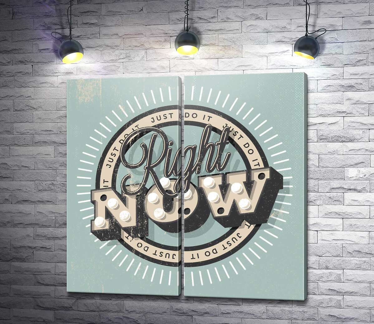 модульная картина Мотивационный плакат: Just do it right now