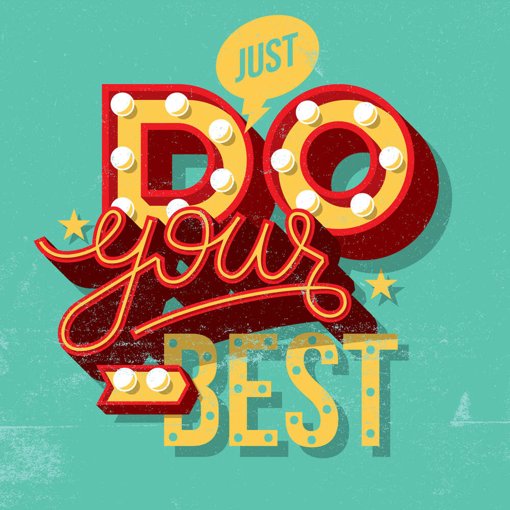 картина-постер Мотивационный плакат: Just do your best
