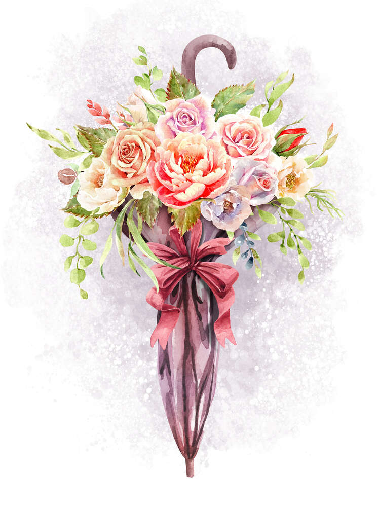 картина-постер Квіткова парасолька