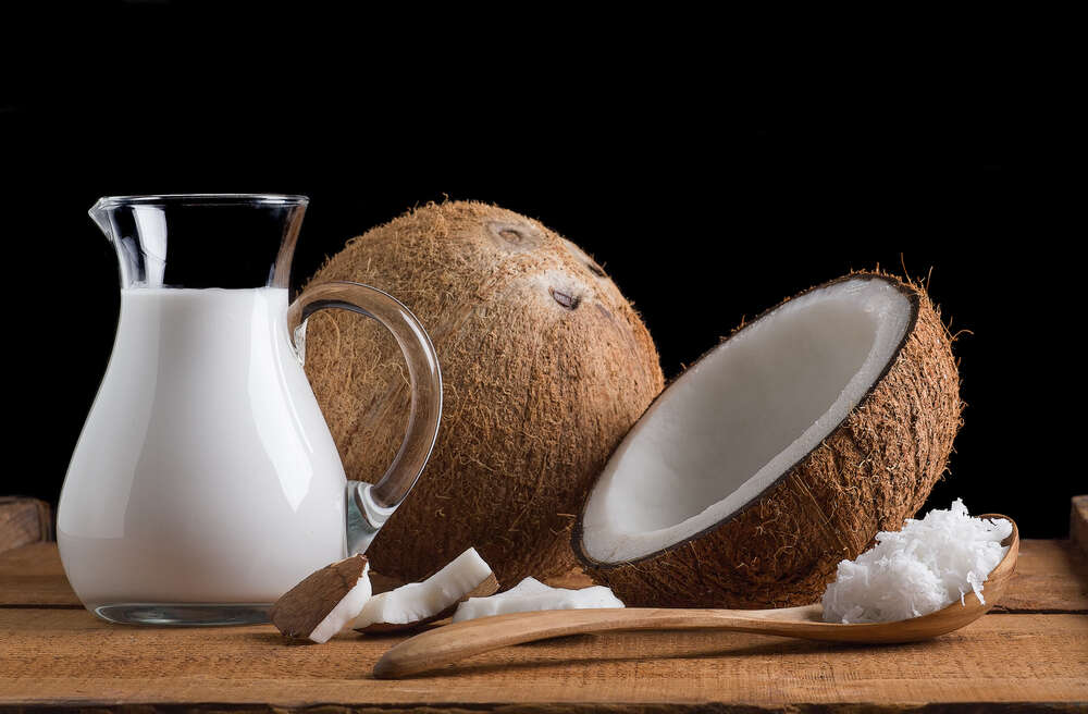 картина-постер Кокосы и кокосовое молоко
