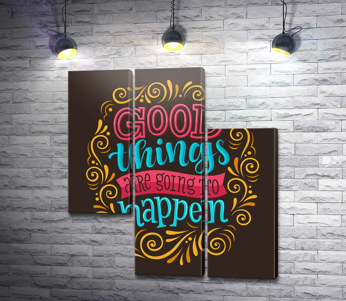 модульна картина Мотиваційний плакат: Good things are going to happen (Модуль №13)