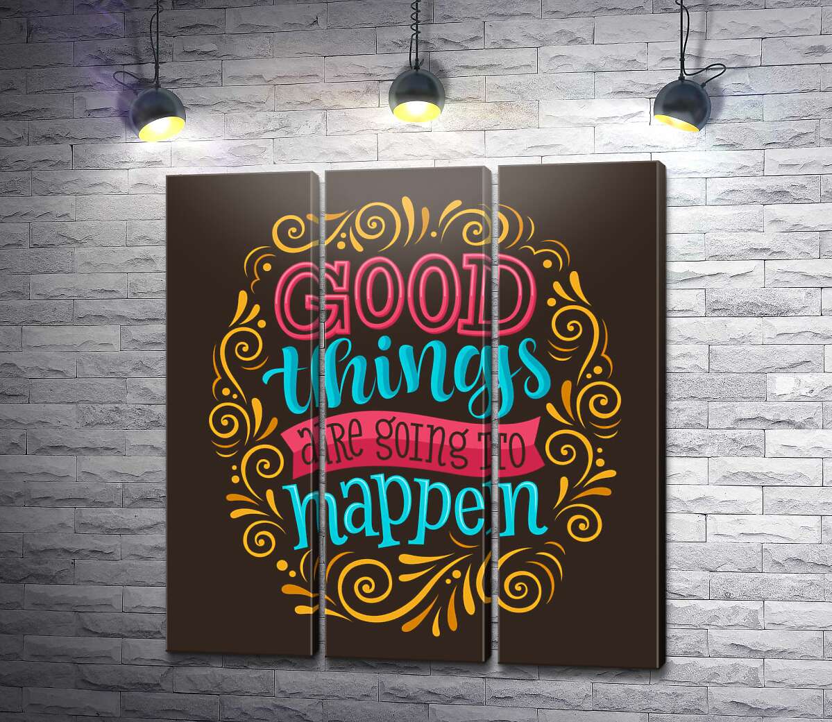 модульна картина Мотиваційний плакат: Good things are going to happen