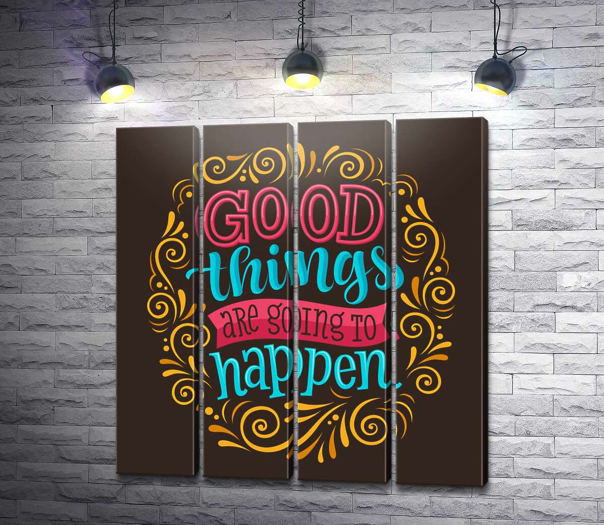 модульная картина Мотивационный плакат: Good things are going to happen (Модуль №24)