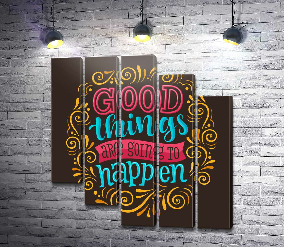 модульна картина Мотиваційний плакат: Good things are going to happen (Модуль №28)