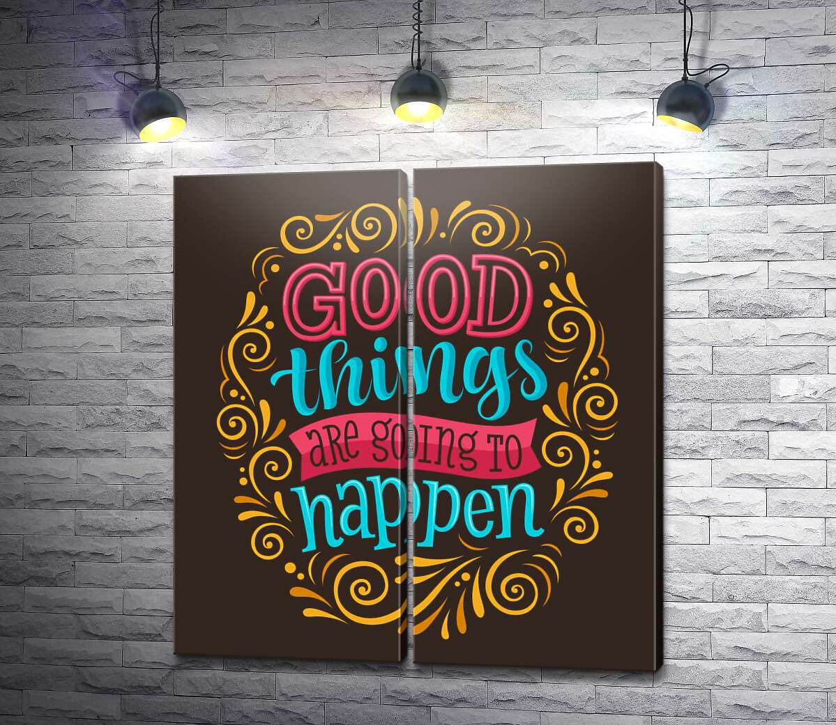 модульная картина Мотивационный плакат: Good things are going to happen