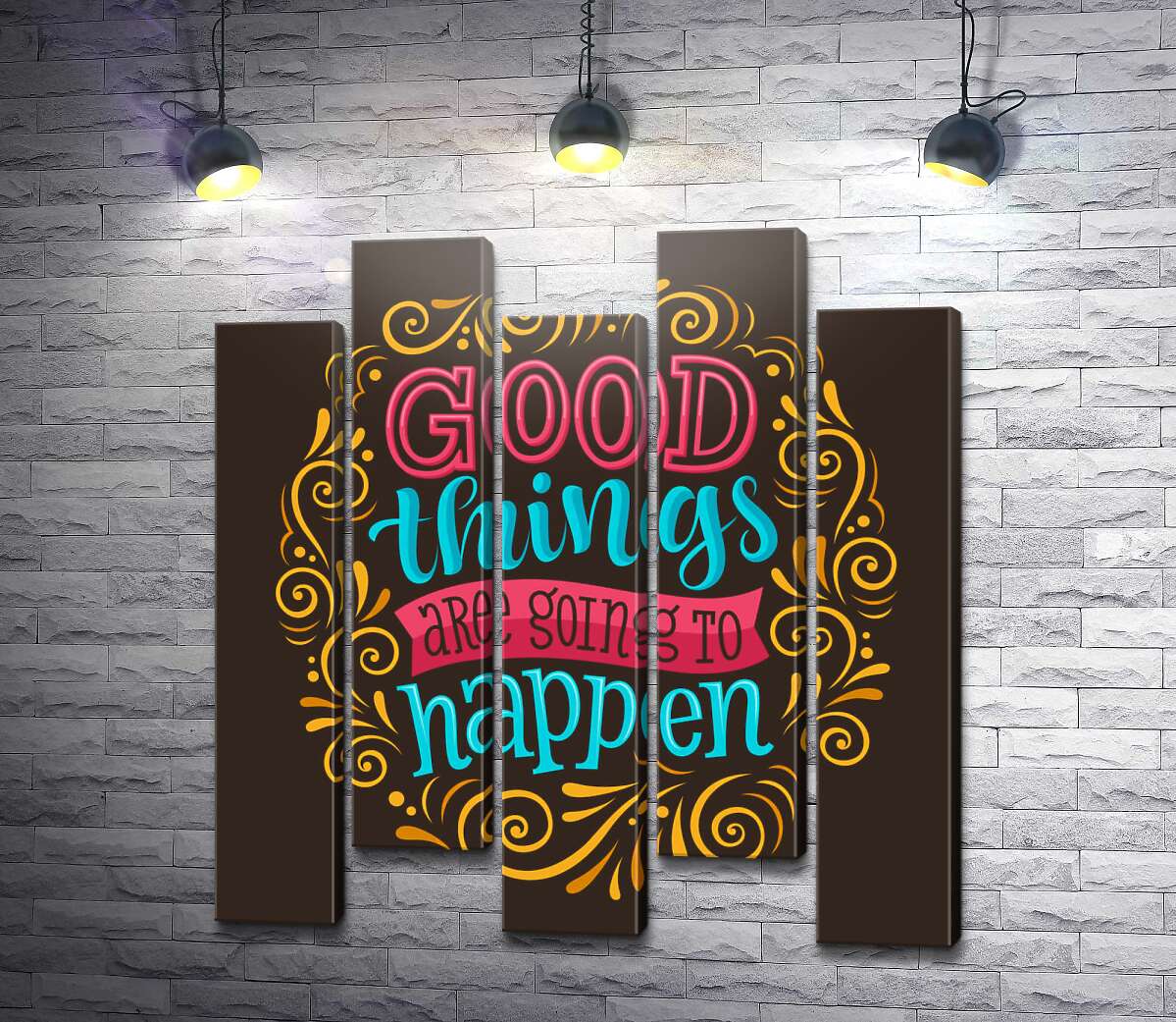 модульна картина Мотиваційний плакат: Good things are going to happen (Модуль №30)