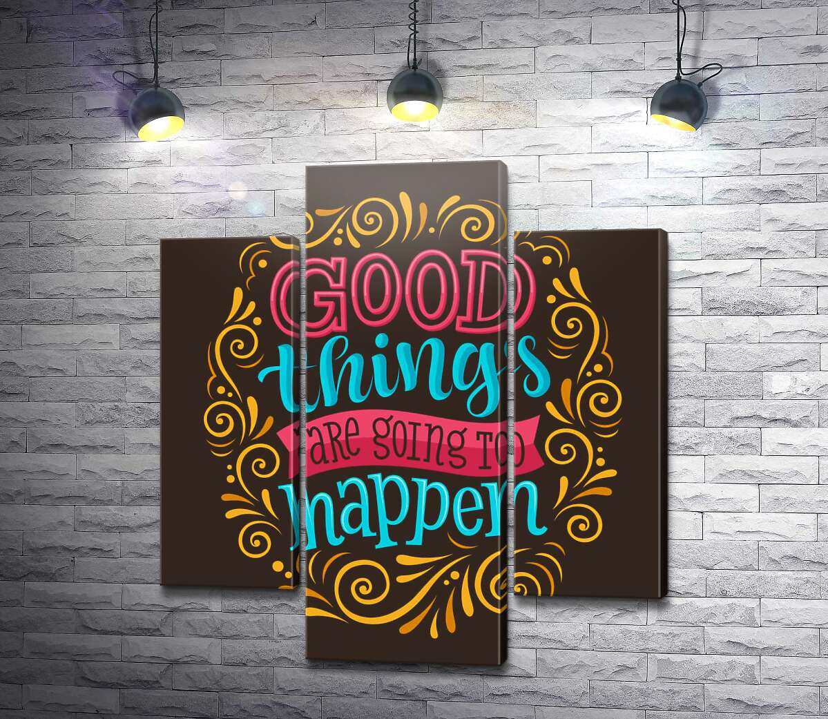модульна картина Мотиваційний плакат: Good things are going to happen (Модуль №10)