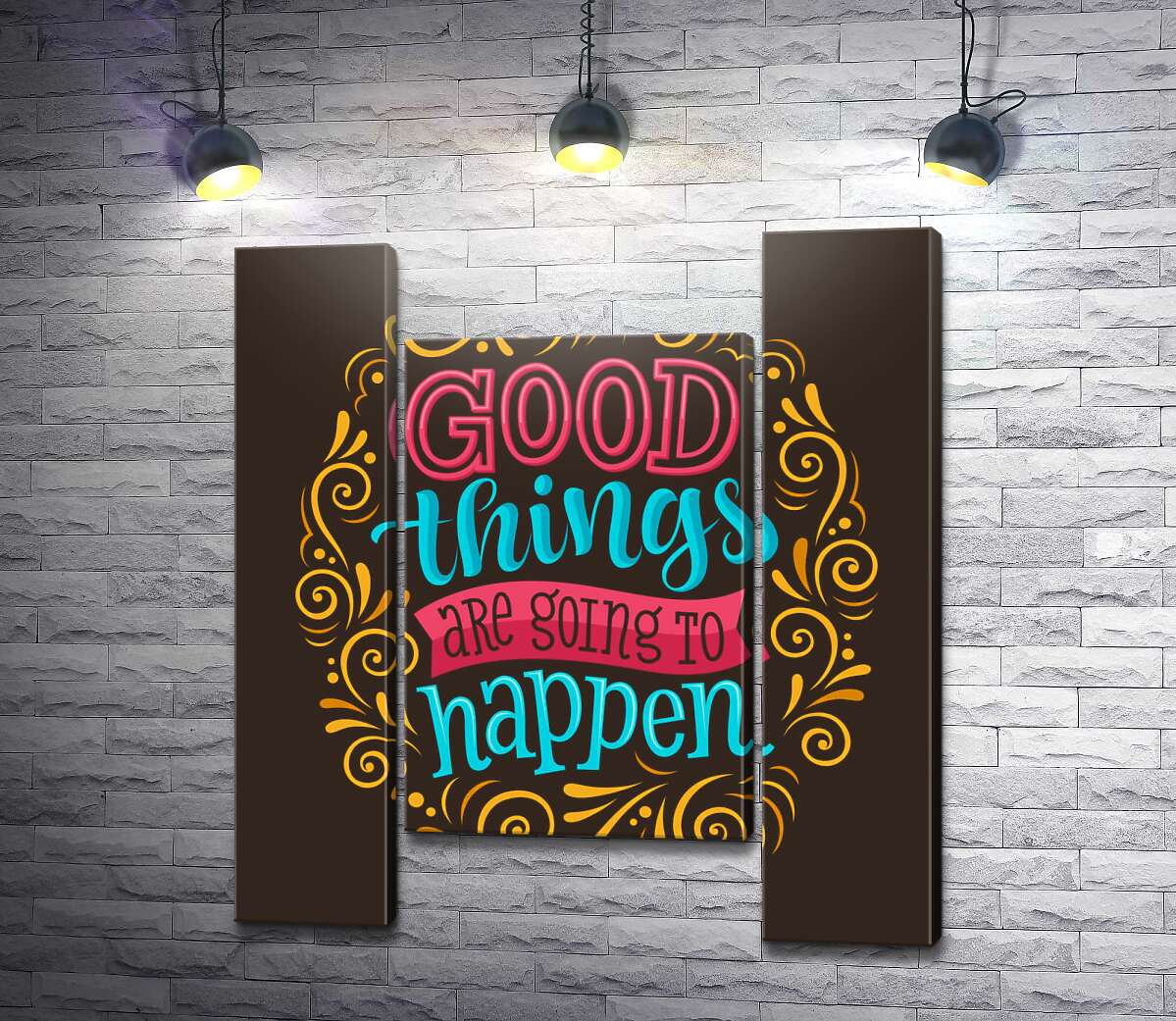 модульная картина Мотивационный плакат: Good things are going to happen (Модуль №11)