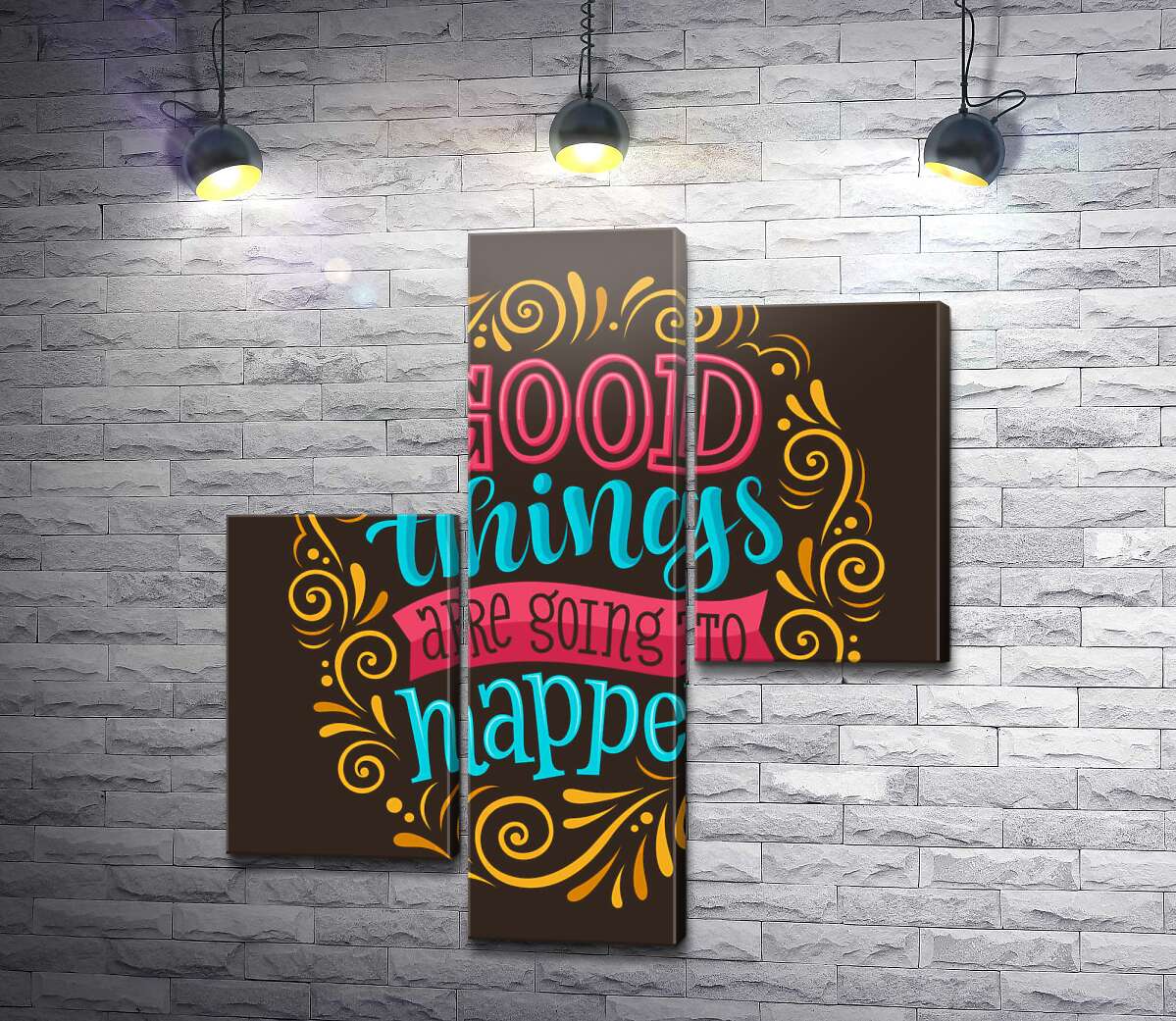 модульна картина Мотиваційний плакат: Good things are going to happen (Модуль №12)