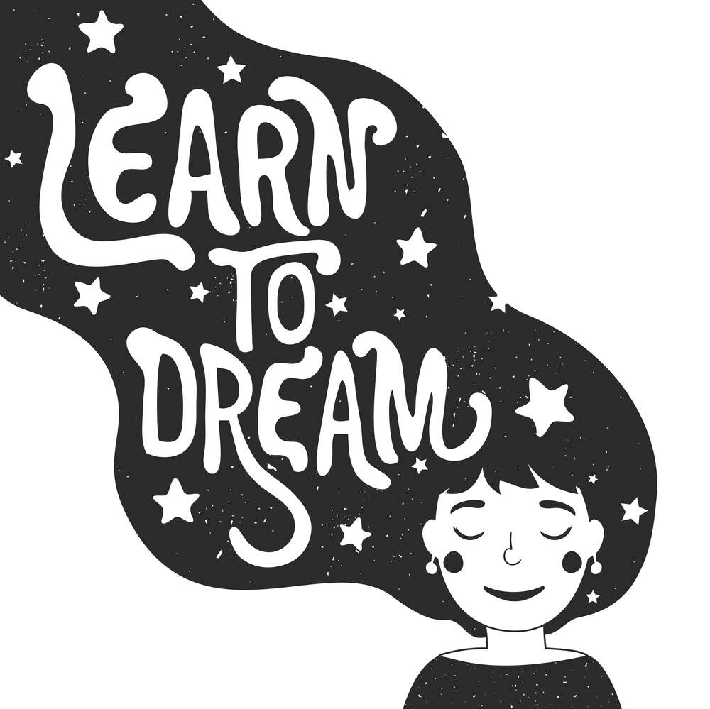 картина-постер Мотивационный плакат: Learn to dream