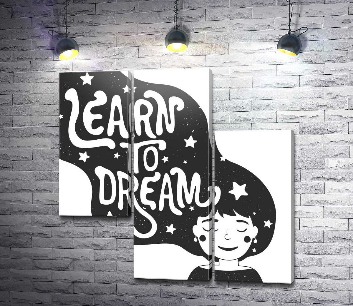 модульна картина Мотиваційний плакат: Learn to dream (Модуль №13)