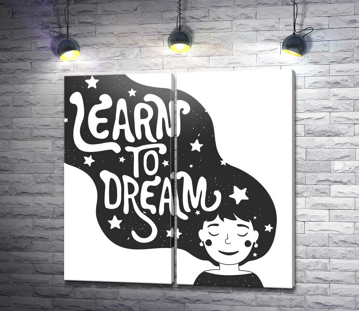 модульна картина Мотиваційний плакат: Learn to dream