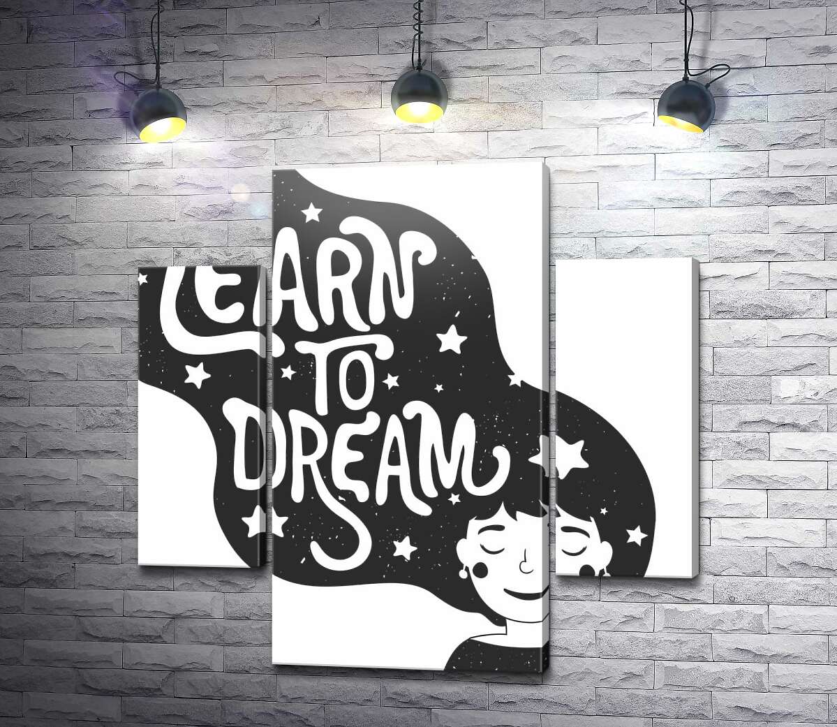 модульна картина Мотиваційний плакат: Learn to dream (Модуль №5)