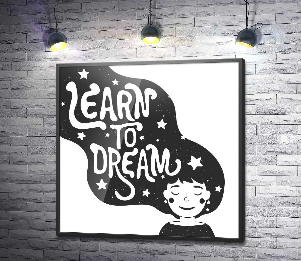 постер Мотиваційний плакат: Learn to dream