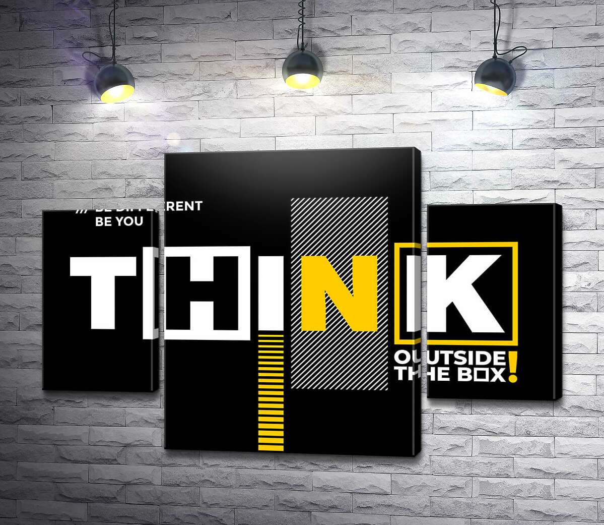 модульная картина Мотивационный плакат: Think (Модуль №5)