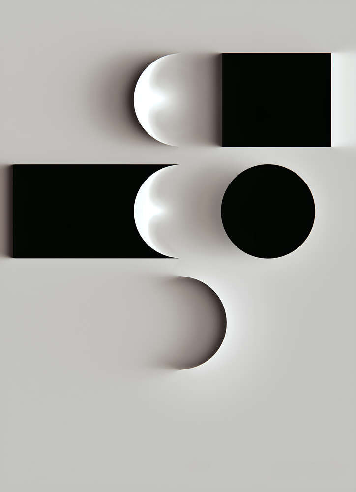 картина-постер Набор геометрически-абстрактных фигур
