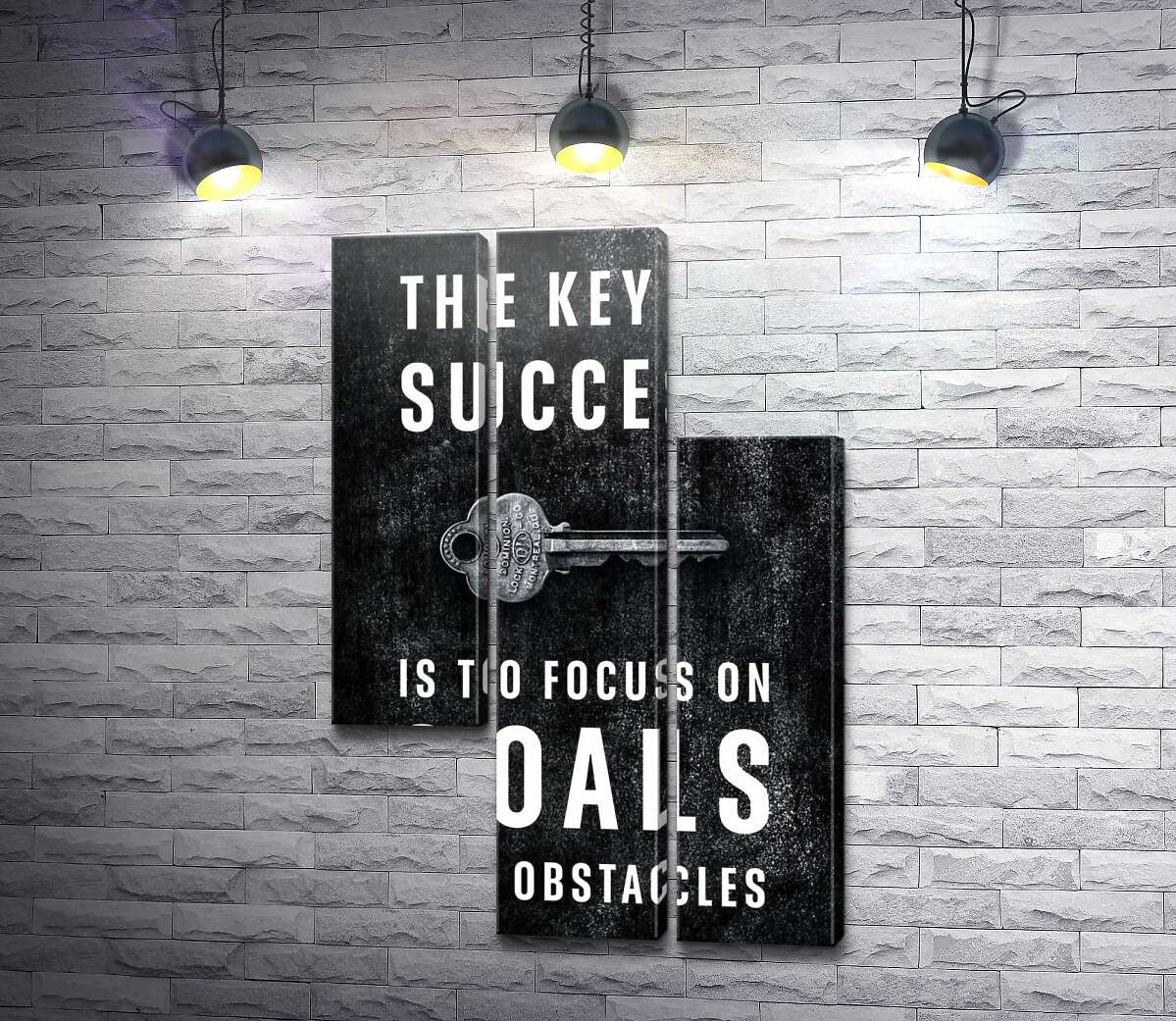 модульная картина Мотивационный плакат: The key to success (Модуль №13)