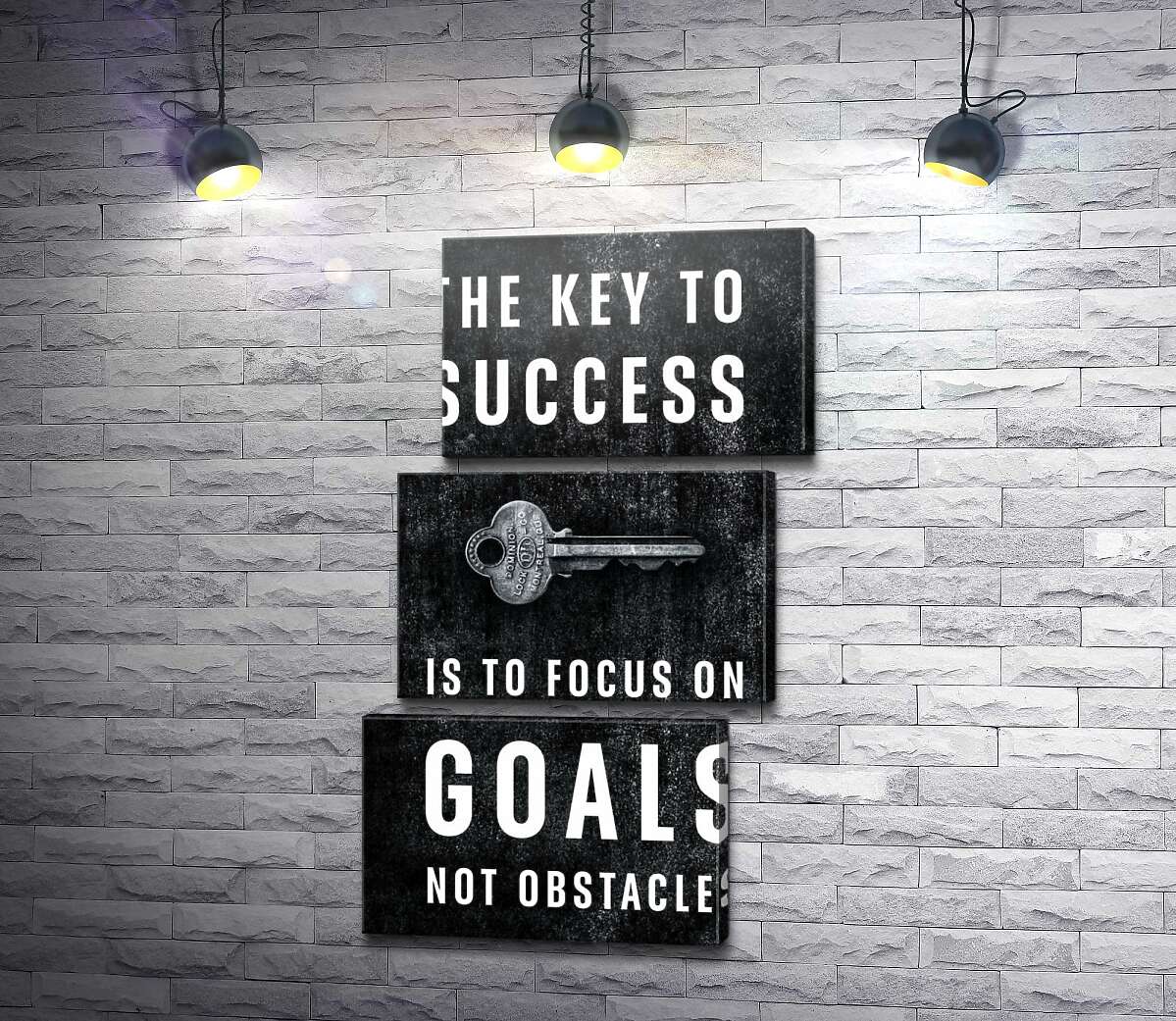 модульная картина Мотивационный плакат: The key to success (Модуль №17)