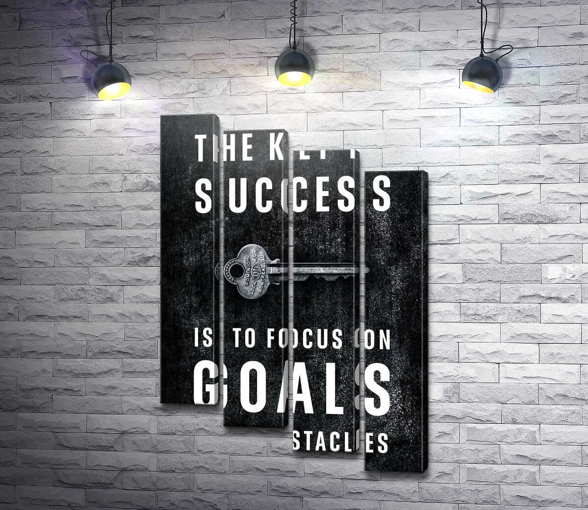 модульная картина Мотивационный плакат: The key to success (Модуль №19)