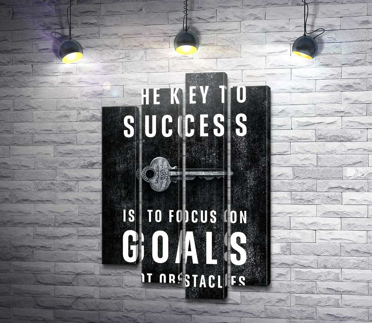 модульная картина Мотивационный плакат: The key to success (Модуль №3)