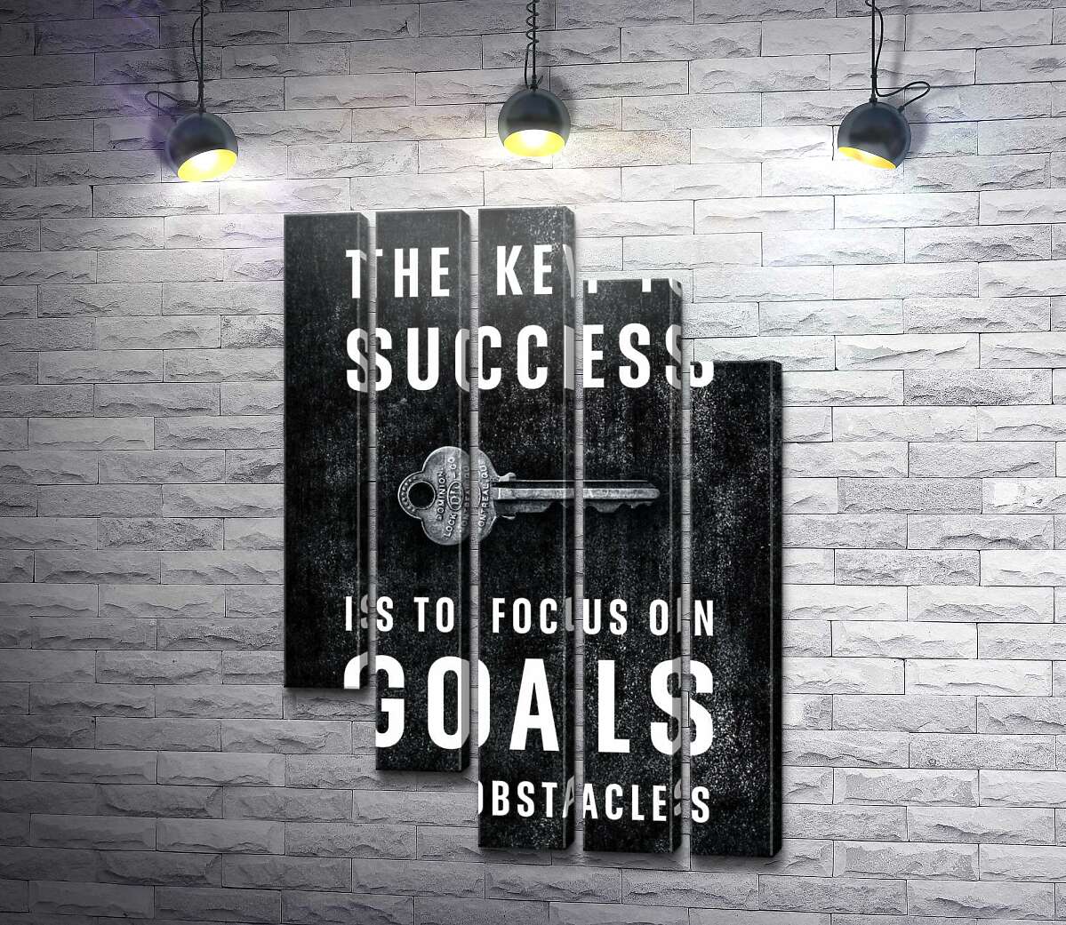 модульная картина Мотивационный плакат: The key to success (Модуль №28)