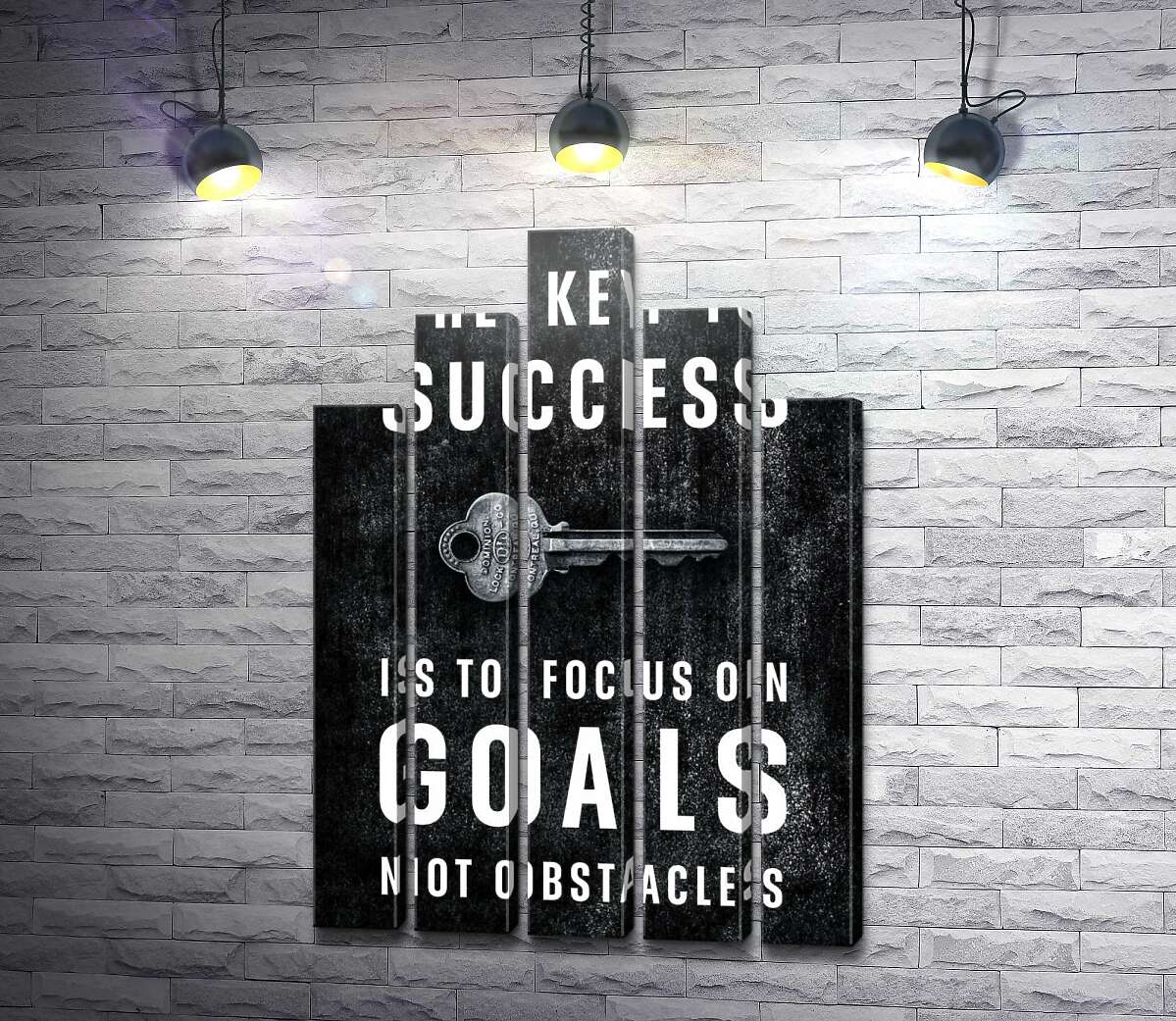 модульная картина Мотивационный плакат: The key to success (Модуль №29)