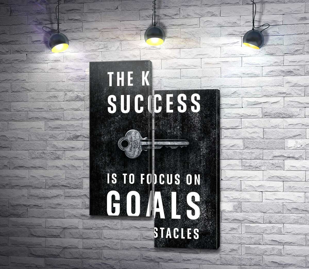 модульная картина Мотивационный плакат: The key to success (Модуль №9)
