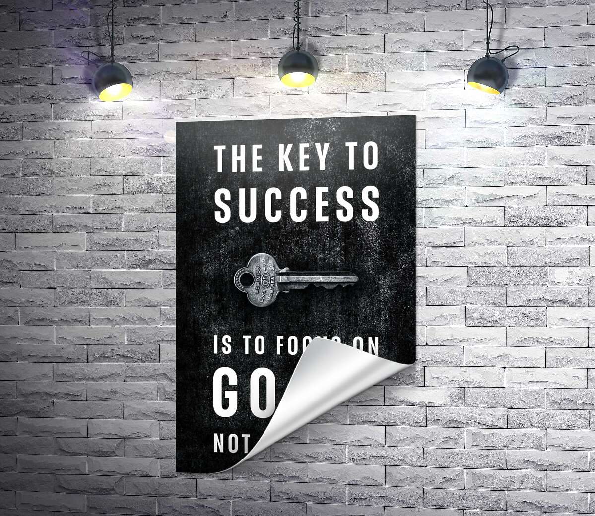 друк Мотиваційний плакат: The key to success
