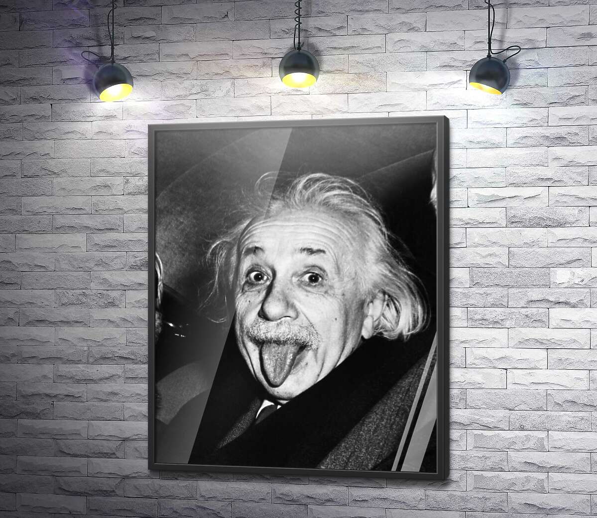 постер Альберт Ейнштейн з висунутим язиком
