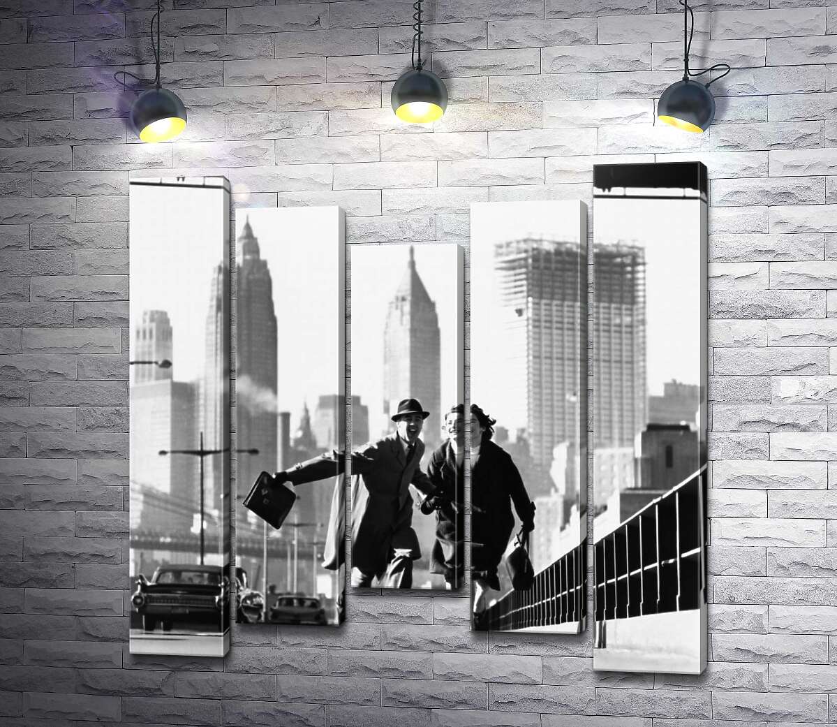 модульна картина Весела прогулянка мостом Нью Йорка (Модуль №27)