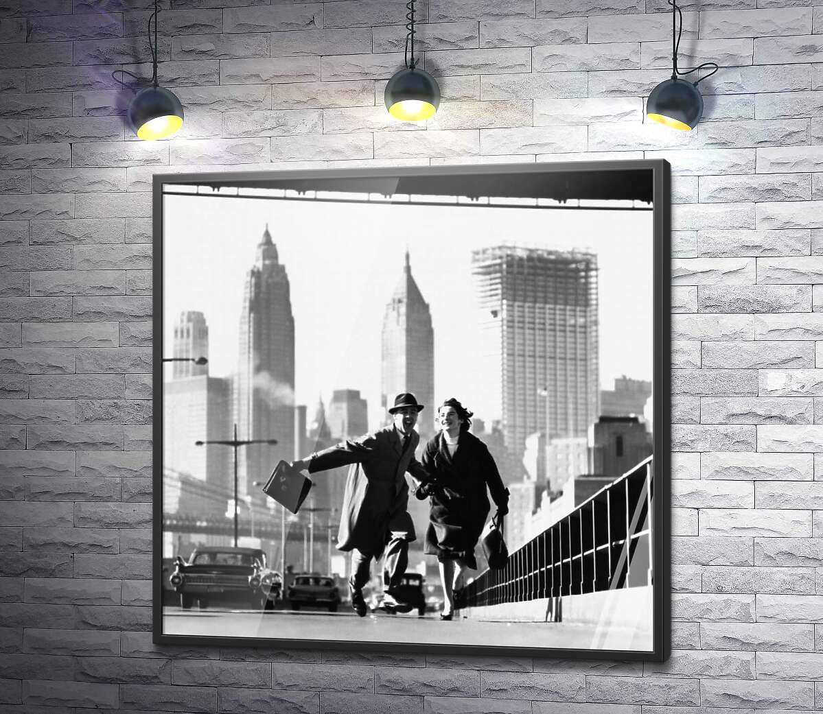 постер Весела прогулянка мостом Нью Йорка