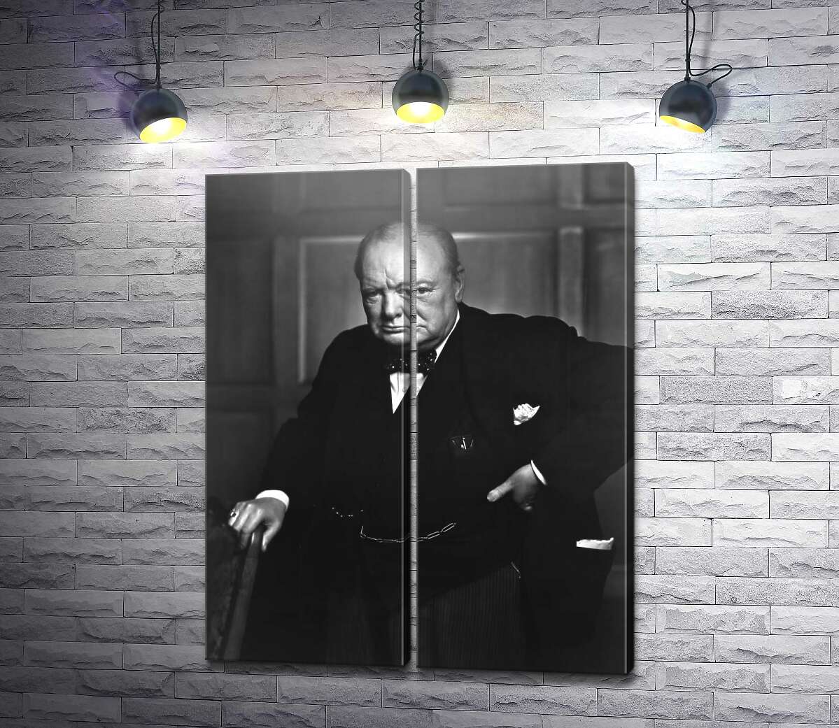 модульная картина Портрет Уинстона Черчилля