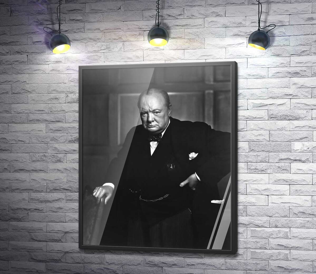 постер Портрет Уинстона Черчилля