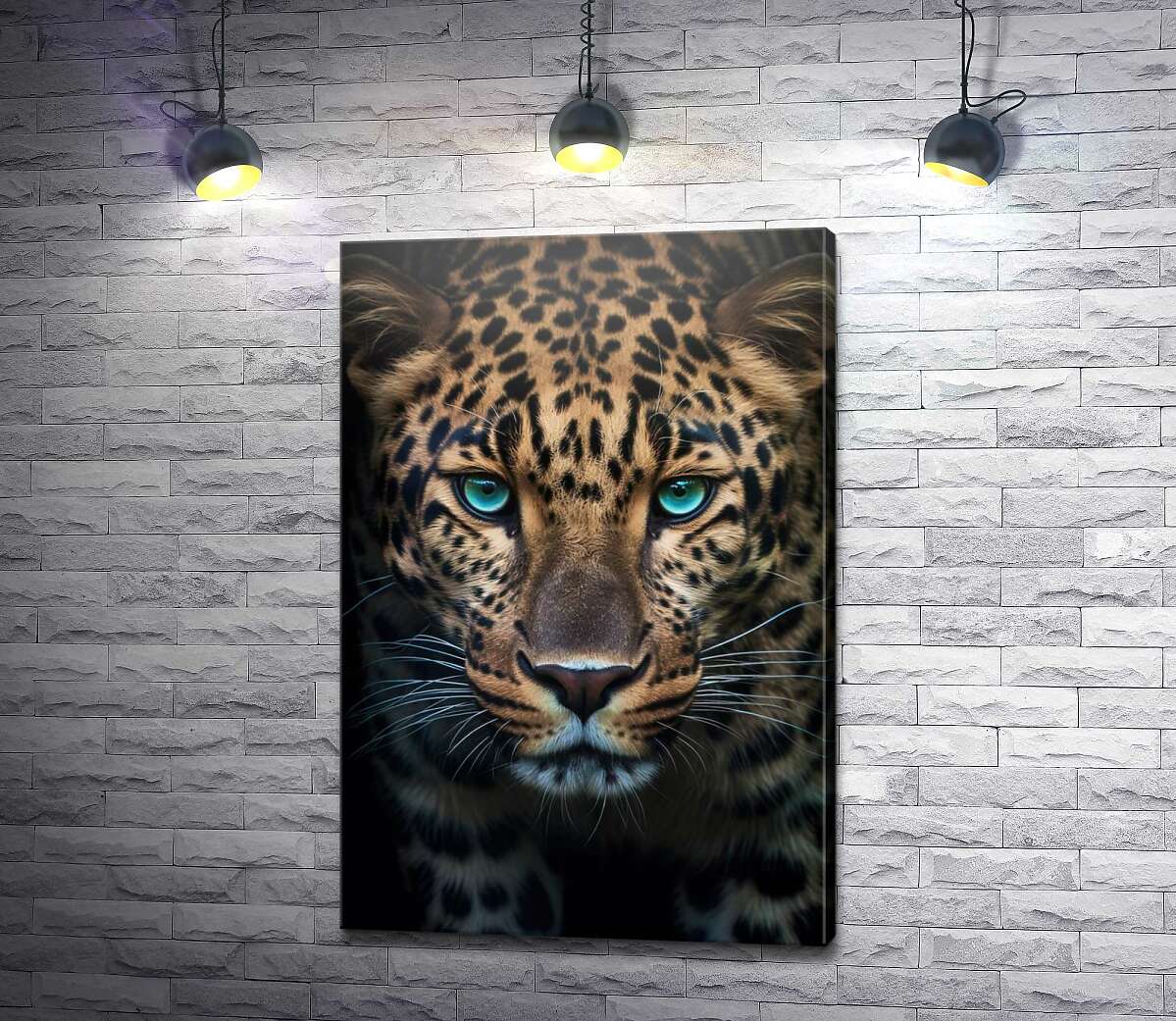 картина Портрет леопарда з бірюзовими очима