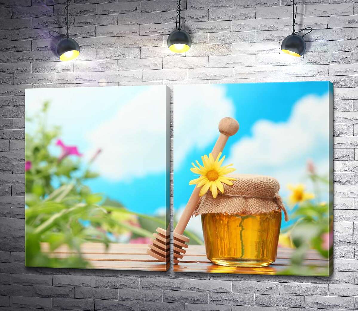 модульная картина Мед и природа (Модуль №6)